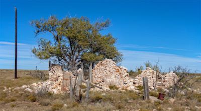 ruins of a house in Yeso, New Mexico