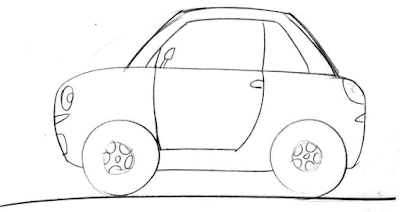 Menggambar Mobil  Kartun  Untuk Anak Anak  Dengan Mudah
