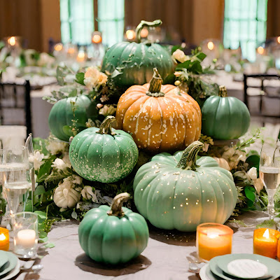 #pumpkincenterpiece-Affordable Chic The Most Beautiful Pumpkin Centerpiece Ideas To Stea--pumpkin-decor-fall-decor-holiday decoration-Weddings by KMich- Philadelphia PAl