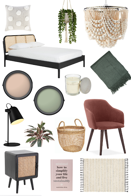 Small bedroom updates for all budgets, from just £50. Featuring ideas of how to spend your budget, including new bedroom furniture, new flooring and new window shutters. Plus a pink and green mood board for a stylish bedroom update. 