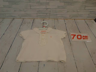 中古品　子供服　７０㎝　ＲＡＬＰＨ　ＬＡＵＲＥＮ　ホワイト　半袖シャツ　５９０円