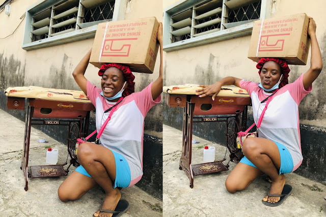 ‘My New Whip’ Nigerian Lady Celebrates Her New Sewing Machine On Twitter