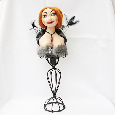 cecille art doll bust statue