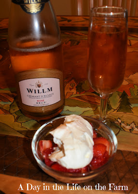 Strawberries and Cremant