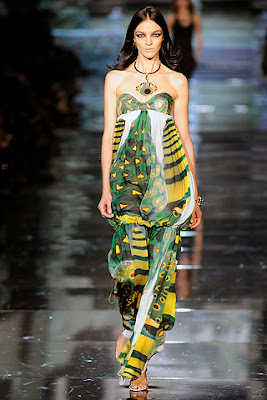 roberto cavalli tribal printed dress