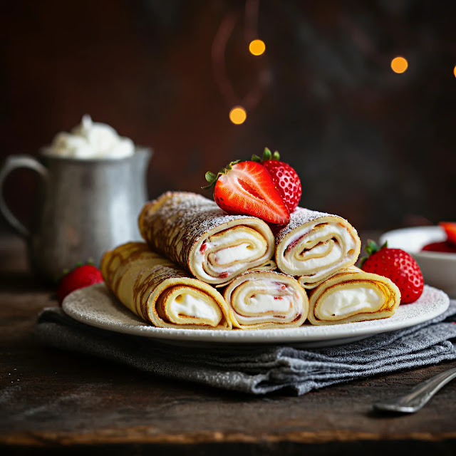 Cheesecake Crepe Roll-Ups