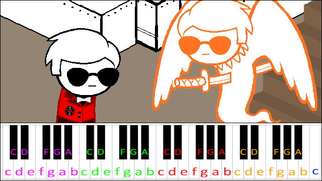 Davesprite (Homestuck) Piano / Keyboard Easy Letter Notes for Beginners