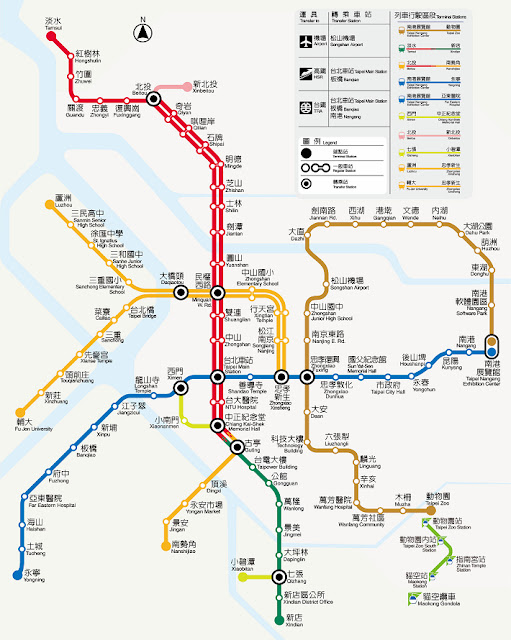 Taipei metro map 2012