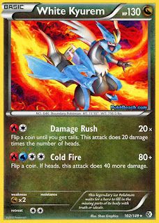 White Kyurem Boundaries Crossed Pokemon Card