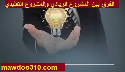 الفرق بين المشروع الريادي والمشروع التقليدي