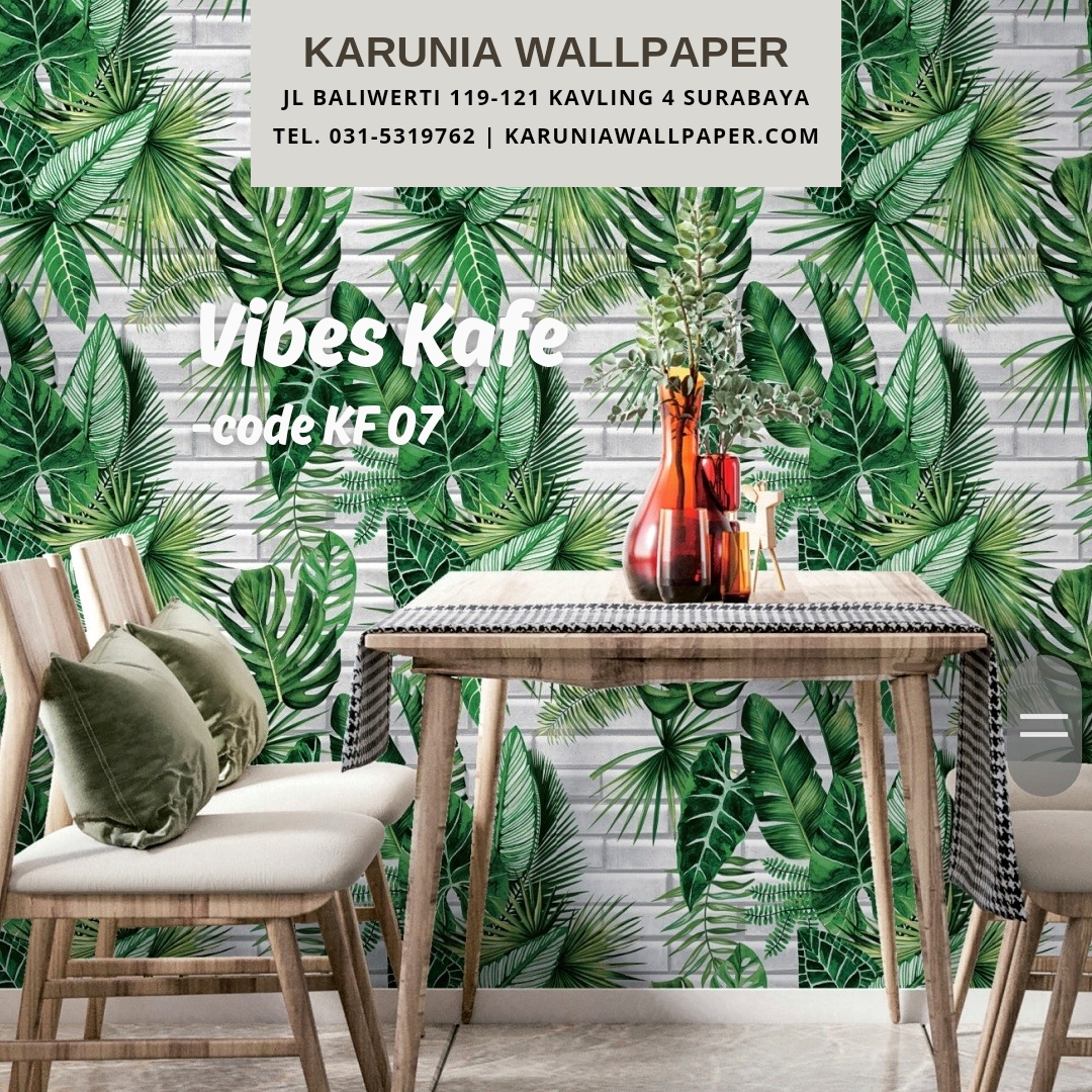 jual wallpaper dinding 3D motif daun