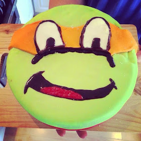 TMNT Cake, Michaelangelo cake, character cake for 6 year old