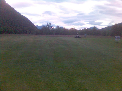 Golfing at Setnesmoa: The beautiful view from the driving range.