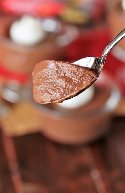 Spoonful of Homemade Chocolate Pudding Image