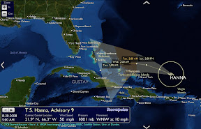 Florida Atlantic Storm and Hurricane Track for Daytona Beach and Florida