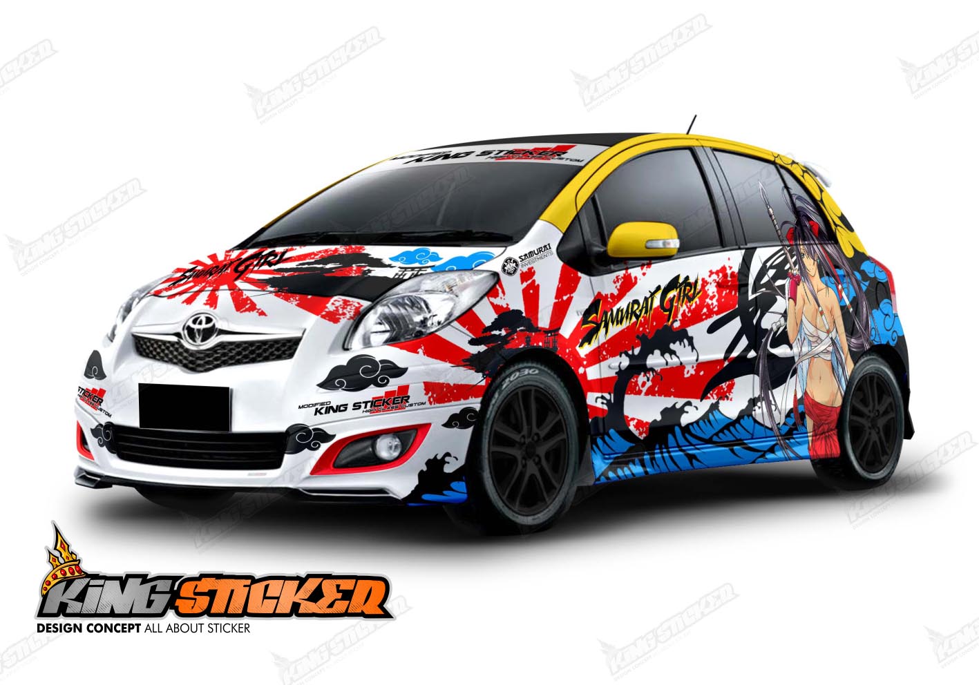 CUTTING STICKER TOYOTA YARIS King Sticker Bali