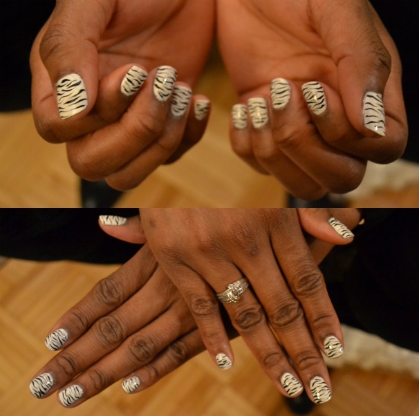 pics of zebra print nails. how to do animal print nails.