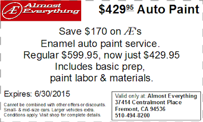 Coupon $429.95 Auto Paint Sale June 2015