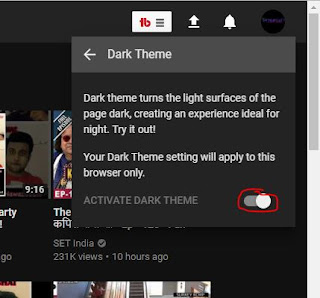 dark theme enabled