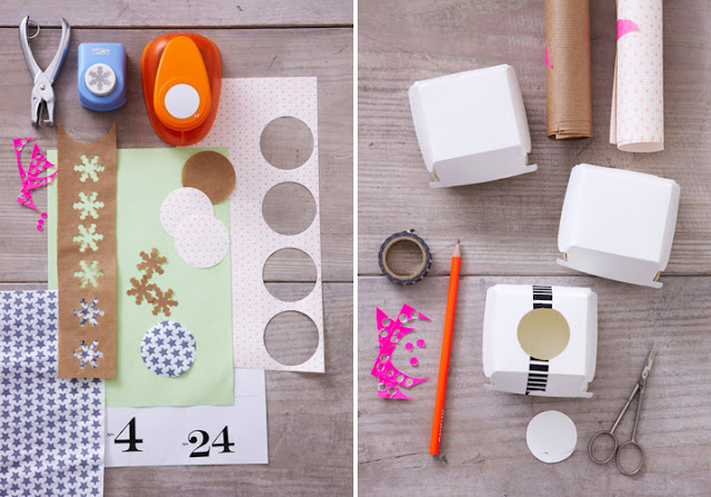 boxes calendar masking tape