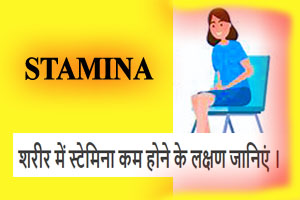 signs of low stamina in the body