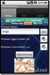 Multimedia Dictionary app for Android with Source codes - english-malay-arabic