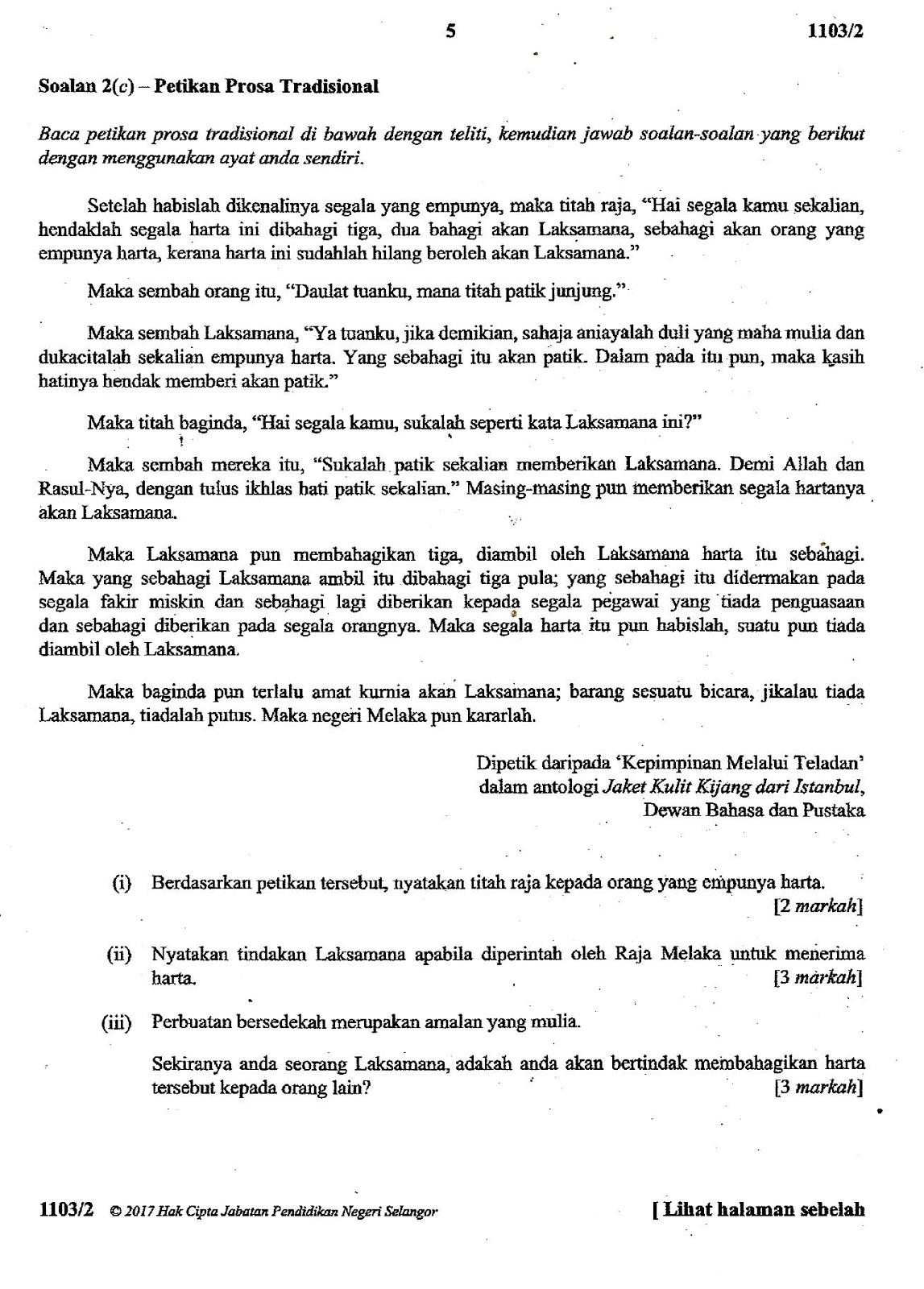 Burung Terbang Dipipiskan Lada Soalan Dan Jawapan - Selangor o