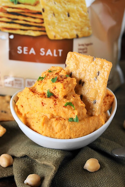 Sweet Potato Hummus with Crackers image