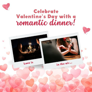 Image of valentines day romantic dinner