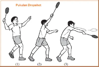 Pukulan dropshot dalam permainan bulutangkis (Badminton) - pustakapengetahuan.com