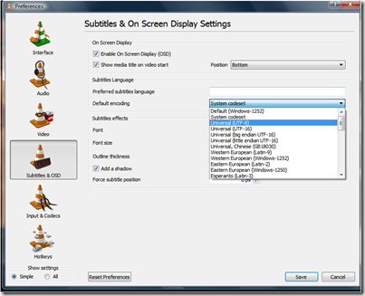 Chnaging default encoding