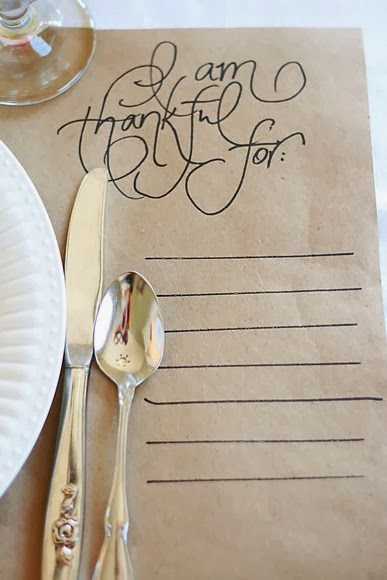 Simple Thanksgiving Place Setting