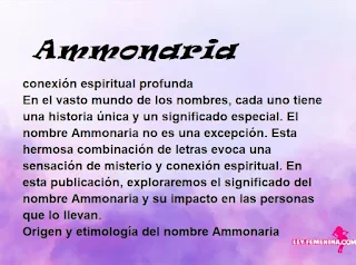 significado del nombre Ammonaria