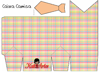 Cajas con forma de camisa para imprimir gratis. 