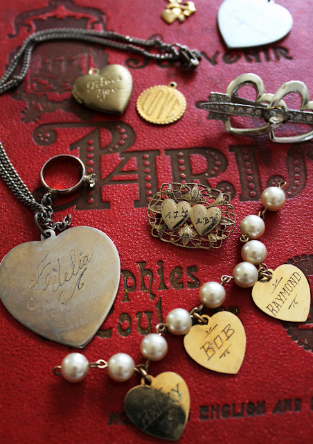 Vintage Valentine Heart Jewelry from Itsy Bits And Pieces Blog.