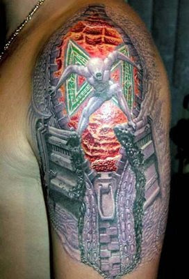arm with 3D animation 3D tattoo picture