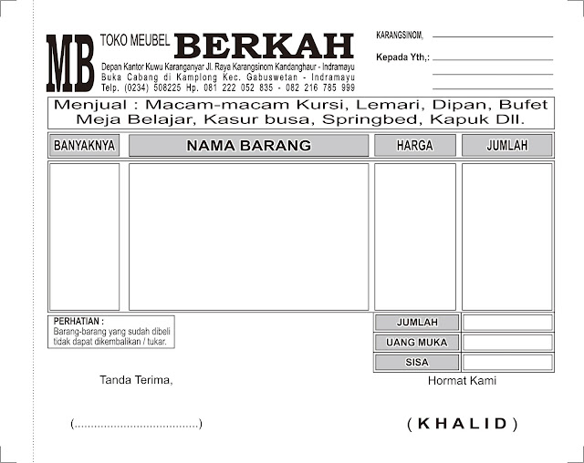 cetak nota murah