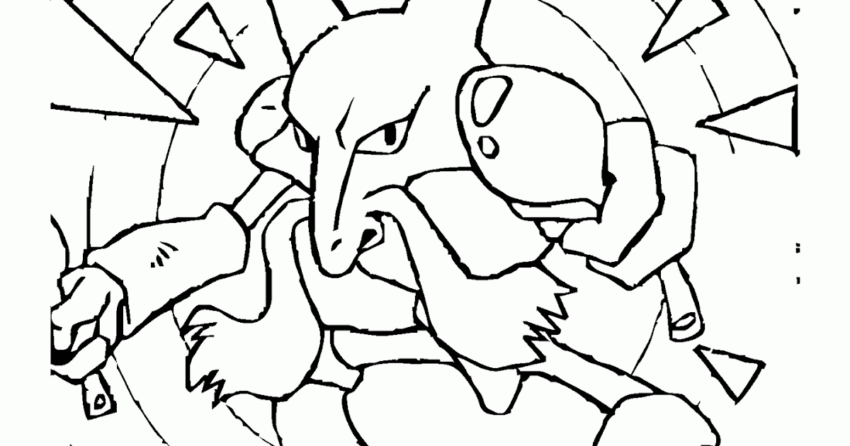 Gambar Mewarnai Pokemon Kadabra