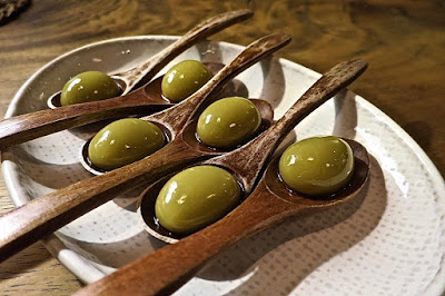 Olivia Restaurant, spherical olives