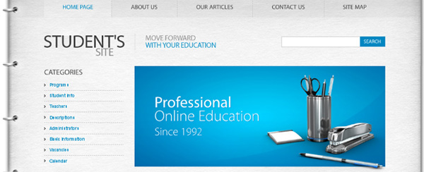 Free Education Website Template