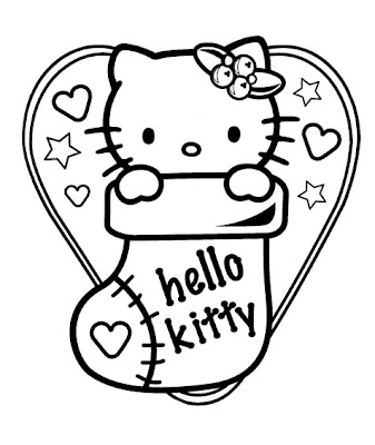  Kitty Coloring Sheets on Hello Kitty Christmas Coloring Sheets