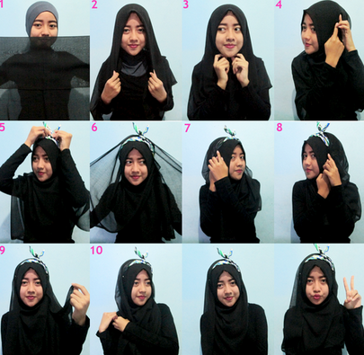 Aneka Cara Memakai Hijab Segi Empat Variasi Terbaru Yang Praktis