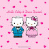 hello kitty wallpaper blue and pink