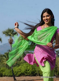 actress baanu in rose and green chudidhar
