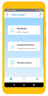 Screenshot of HeartsApp meditation app