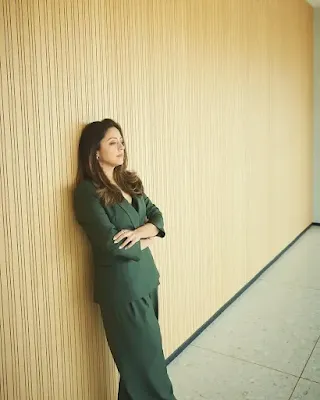 Jyothika looks stunning in her latest modern photoshoot, showcasing elegance and contemporary fashion with stylish outfits
