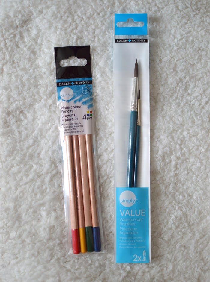 Daler & Rowney Watercolour Pencils and Brushes