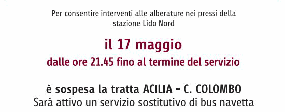 Venerdì 17 sospensione parziale della Roma-Lido
