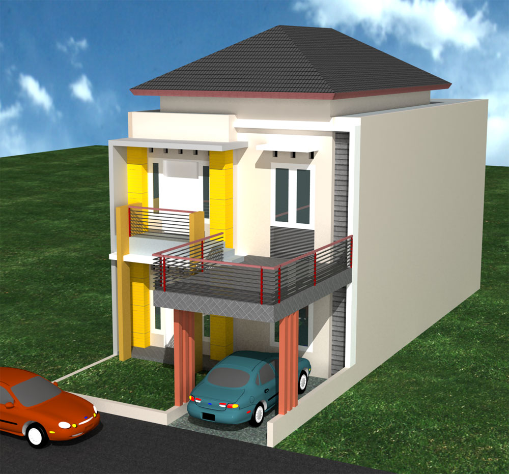 Denah Rumah  2 Lantai  Ukuran  5x12  Top Rumah 