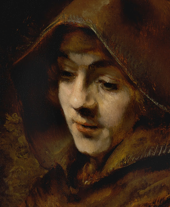 rembrandt, titus, monk, 1660, face, looking down, hariberth, dreaming, thinking